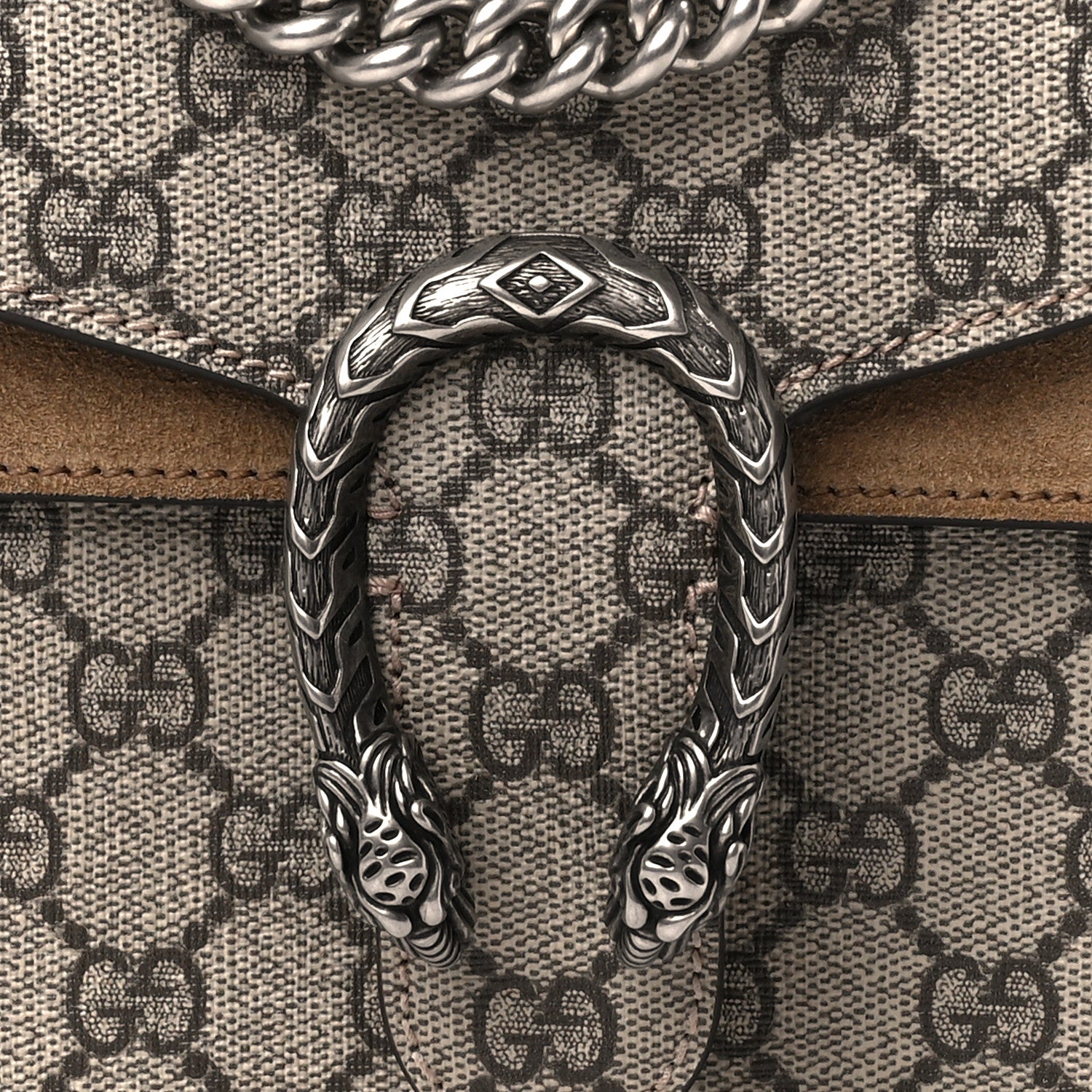 Gucci GG Supreme Monogram Mini Dionysus Shoulder Bag Taupe 8 of 11