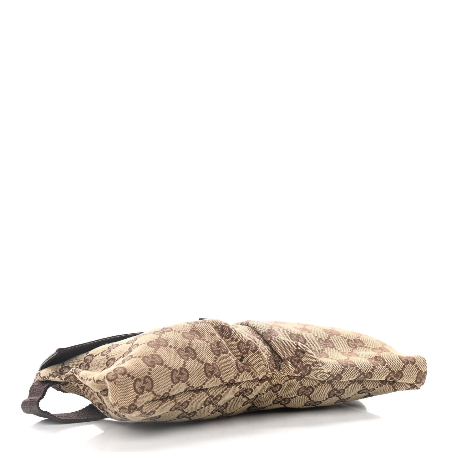 GG Monogram Double Pocket Belt Bag Dark Brown