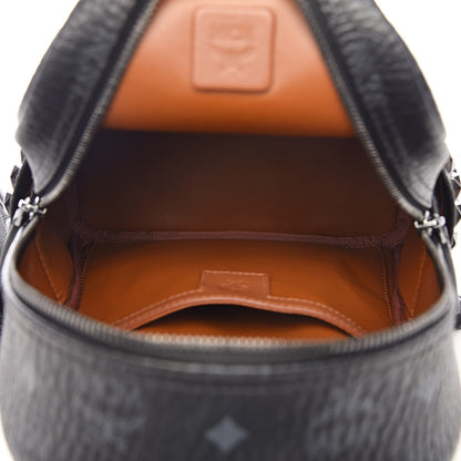 MCM Visetos Side Stud Mini Stark Backpack Black 5 of 10