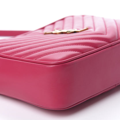 Saint Laurent Calfskin Matelasse Monogram Lou Camera Bag Fuxia 6 of 12