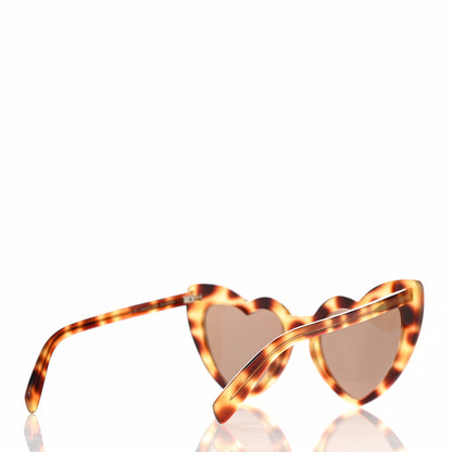 Saint Laurent Acetate Heart Frame Loulou SL181 Sunglasses Tortoise 4 of 7