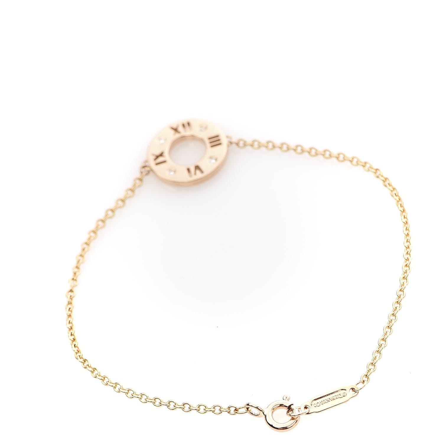 Tiffany 18K Rose Gold Diamond Atlas Pierced Bracelet 3 of 6