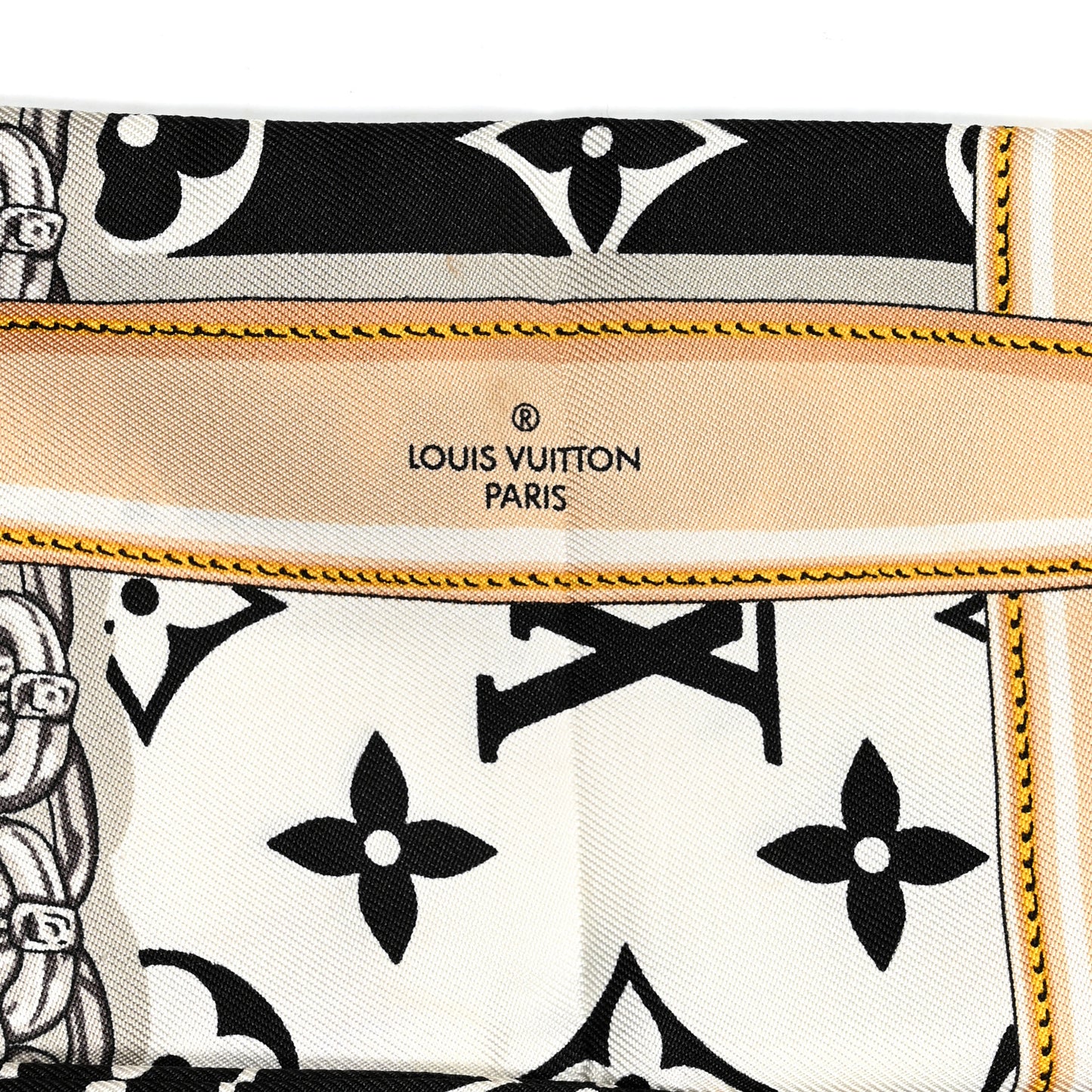 Silk Monogram Confidential Bandeau Black
