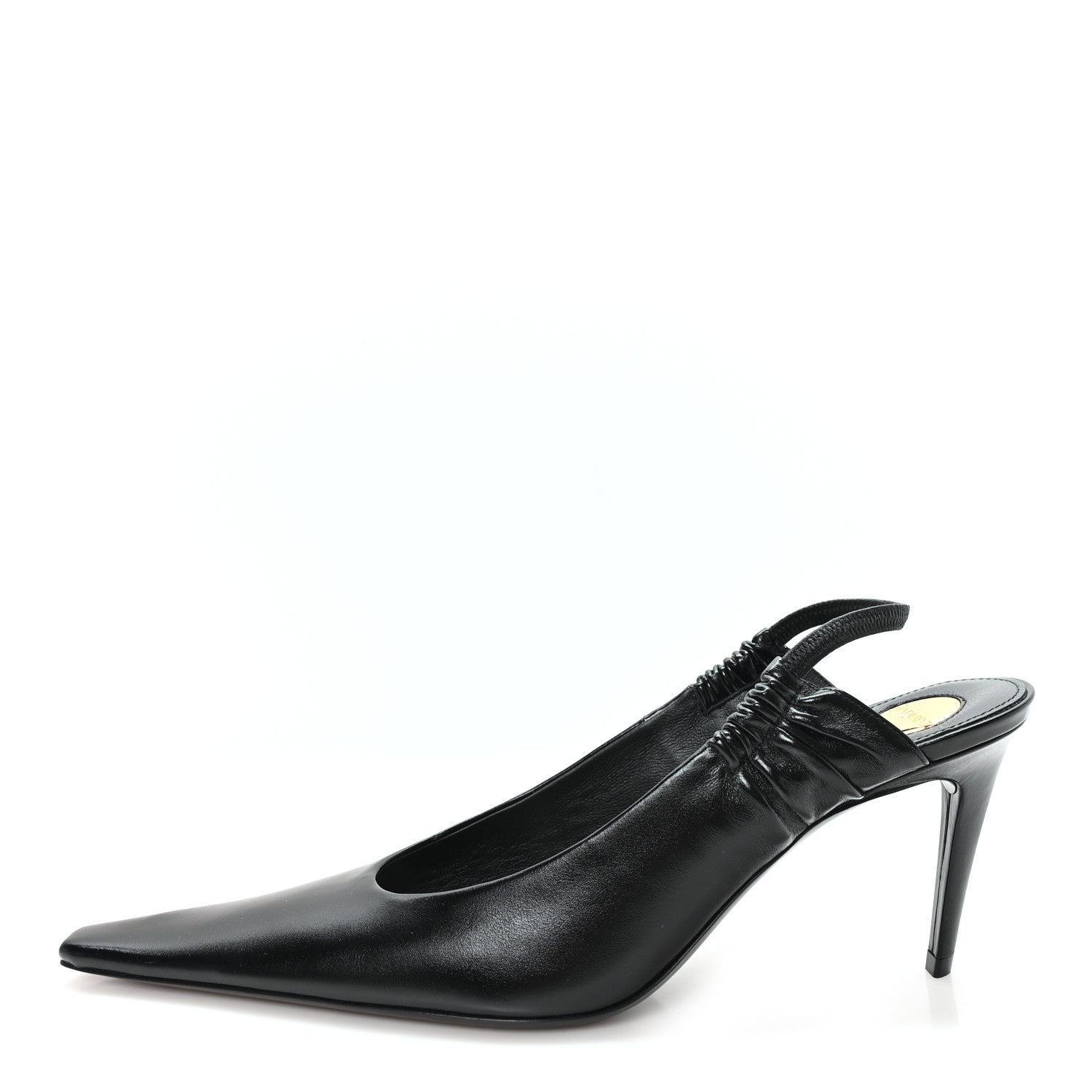 Saint Laurent Lambskin Anne-Marie 75 Slingback Pumps 40  40 Black 1 of 9