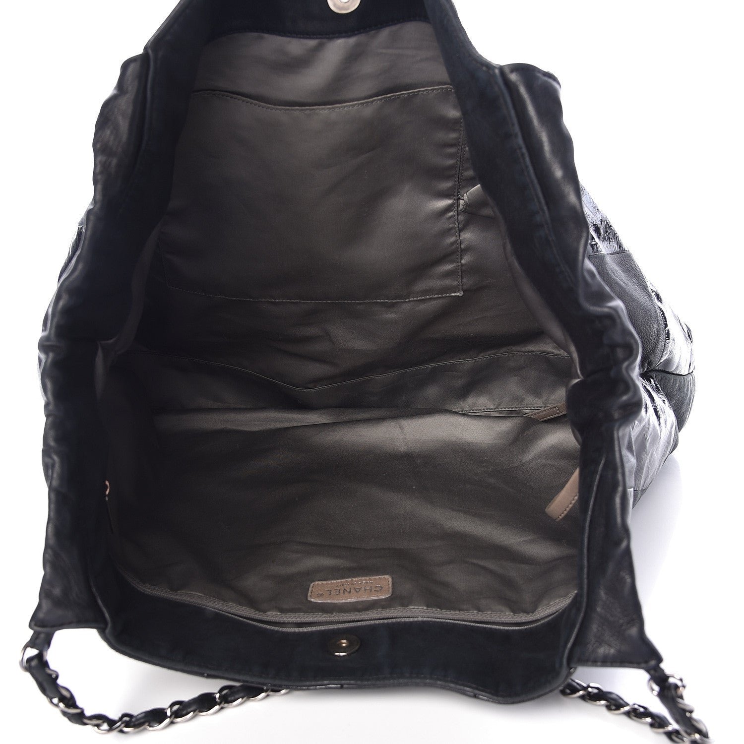 Chanel Patent Patchwork Large Brooklyn Tote Black 6 of 16