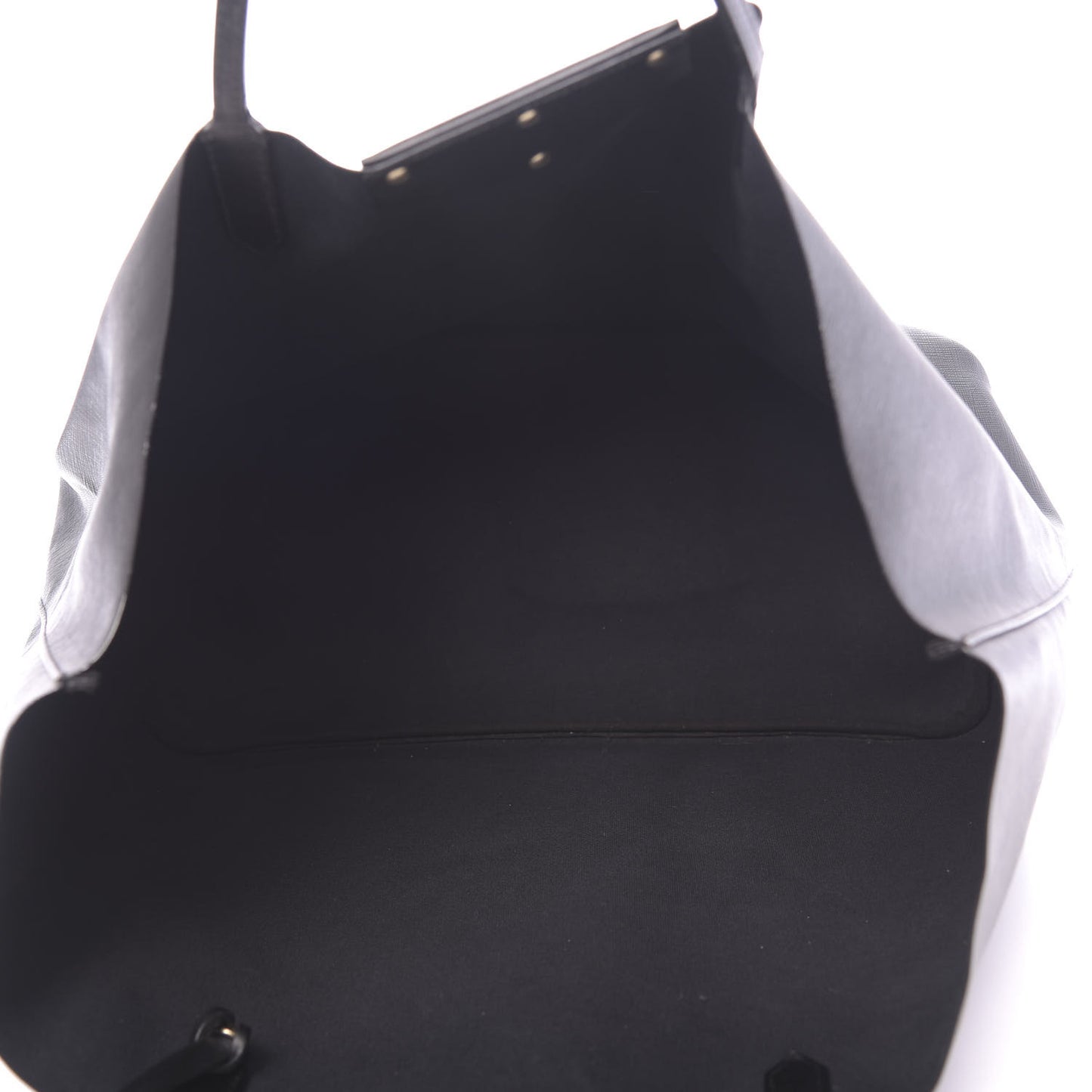 Textured Coated Canvas Rottweiler Pint Large Antigona Tote Black