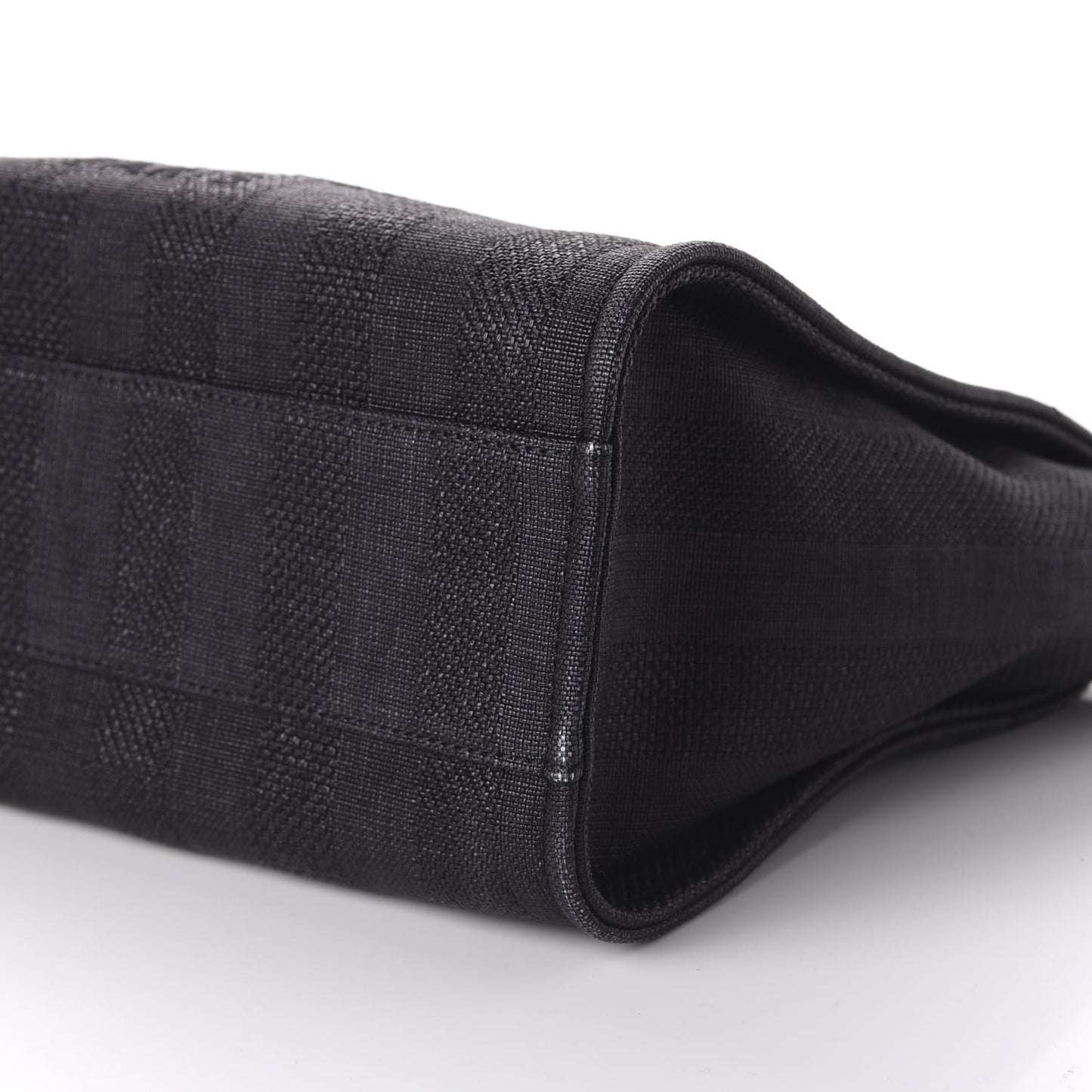 Mixed Fibers Striped Small Deauville Tote Black