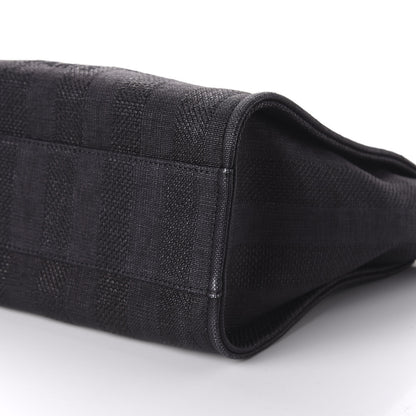 Chanel Mixed Fibers Striped Small Deauville Tote Black 7 of 10