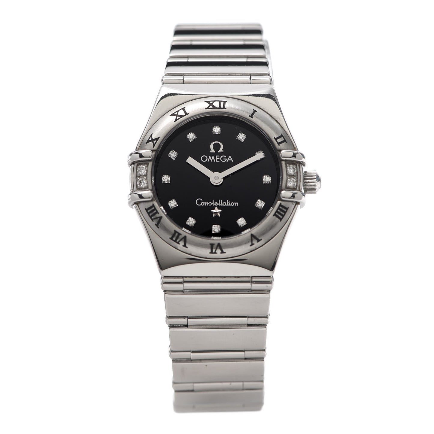 Stainless Steel Diamond 22mm Constellation My Choice Quartz Watch Black 1566.56.00