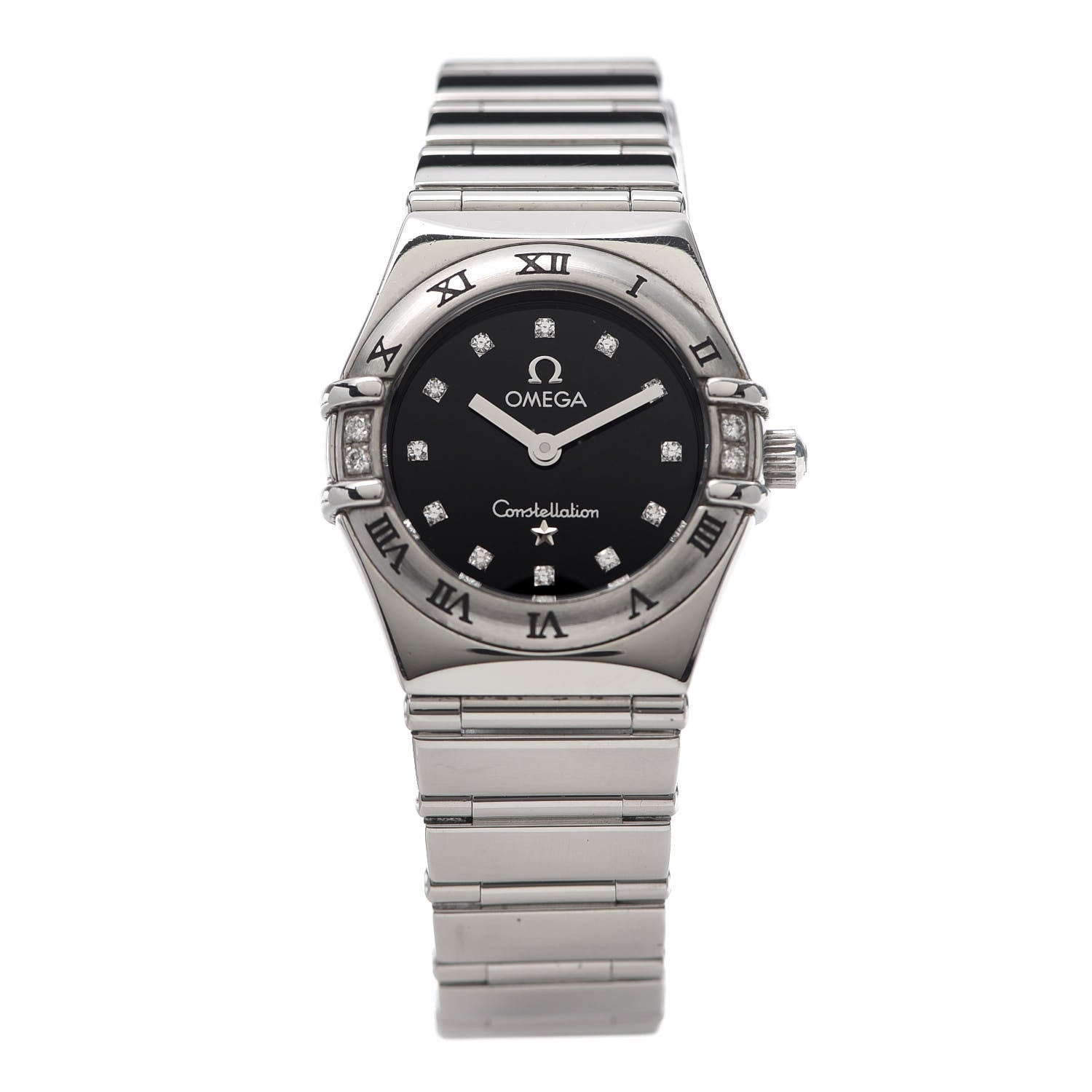 Omega Stainless Steel Diamond 22mm Constellation My Choice Quartz Watch Black 1566.56.00 1 of 6