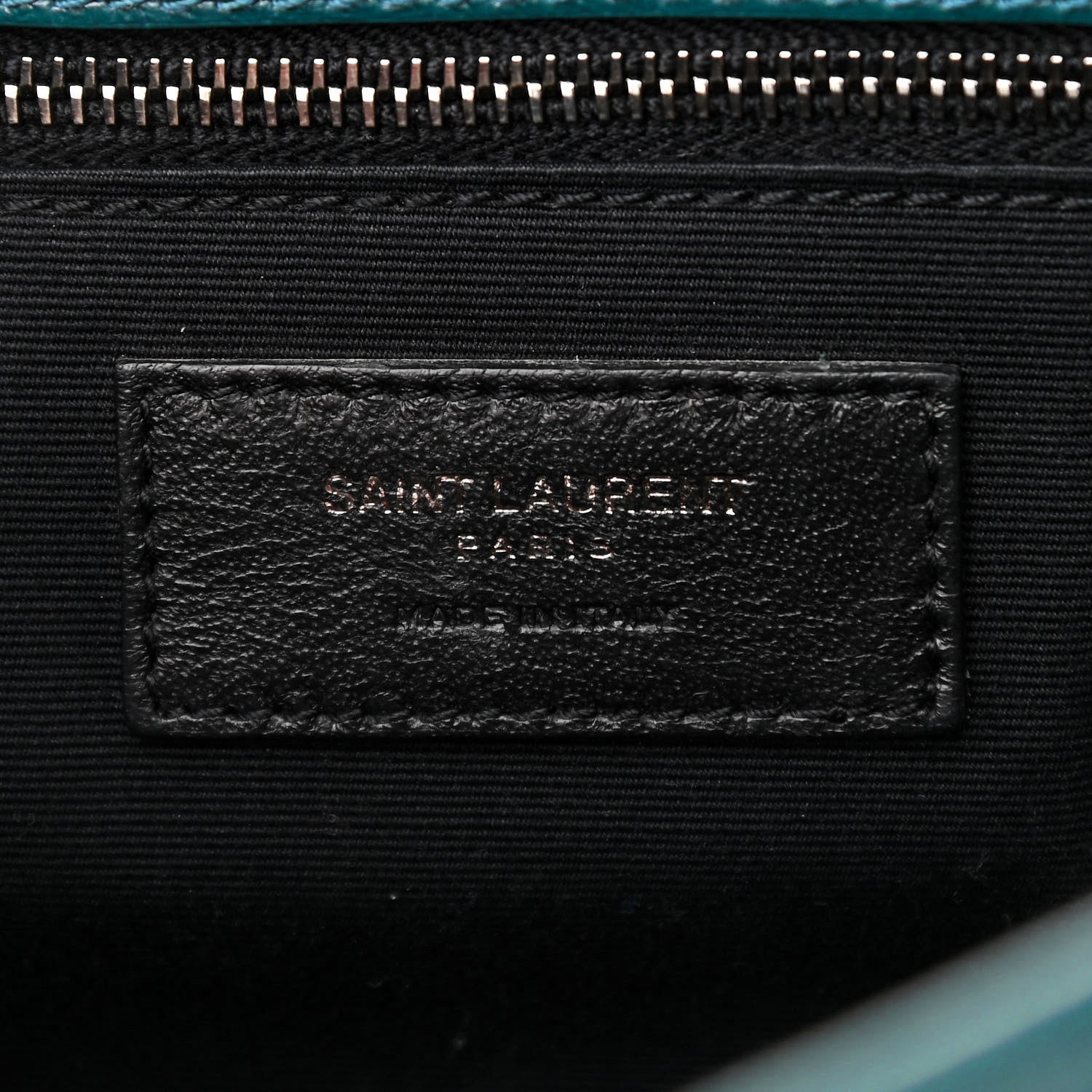 Saint Laurent Crinkled Calfskin Matelasse Monogram Medium Niki Chain Satchel Peacock Green 8 of 10