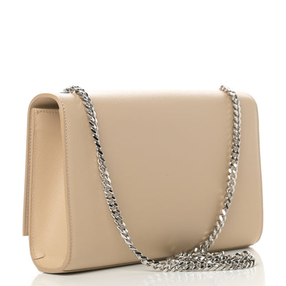 Saint Laurent Grain De Poudre Medium Monogram Kate Satchel Nude Powder 3 of 11