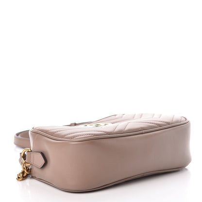 Gucci Calfskin Matelasse Small GG Marmont Chain Shoulder Bag Porcelain Rose 4 of 13