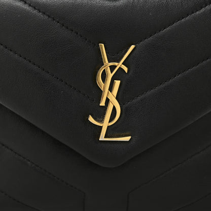 Saint Laurent Calfskin Y Quilted Monogram Toy Loulou Crossbody Bag Black 8 of 13