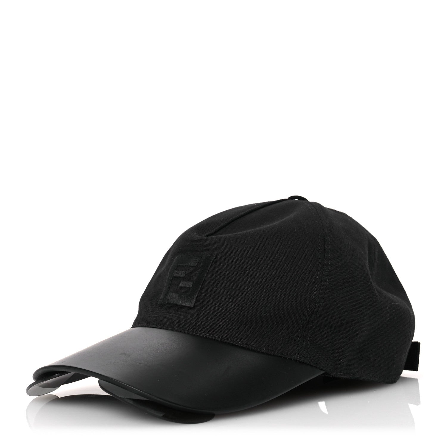 Fendi Cotton Suede Eyecap Shield Sunglasses With Baseball Cap 58 Black 1 of 9