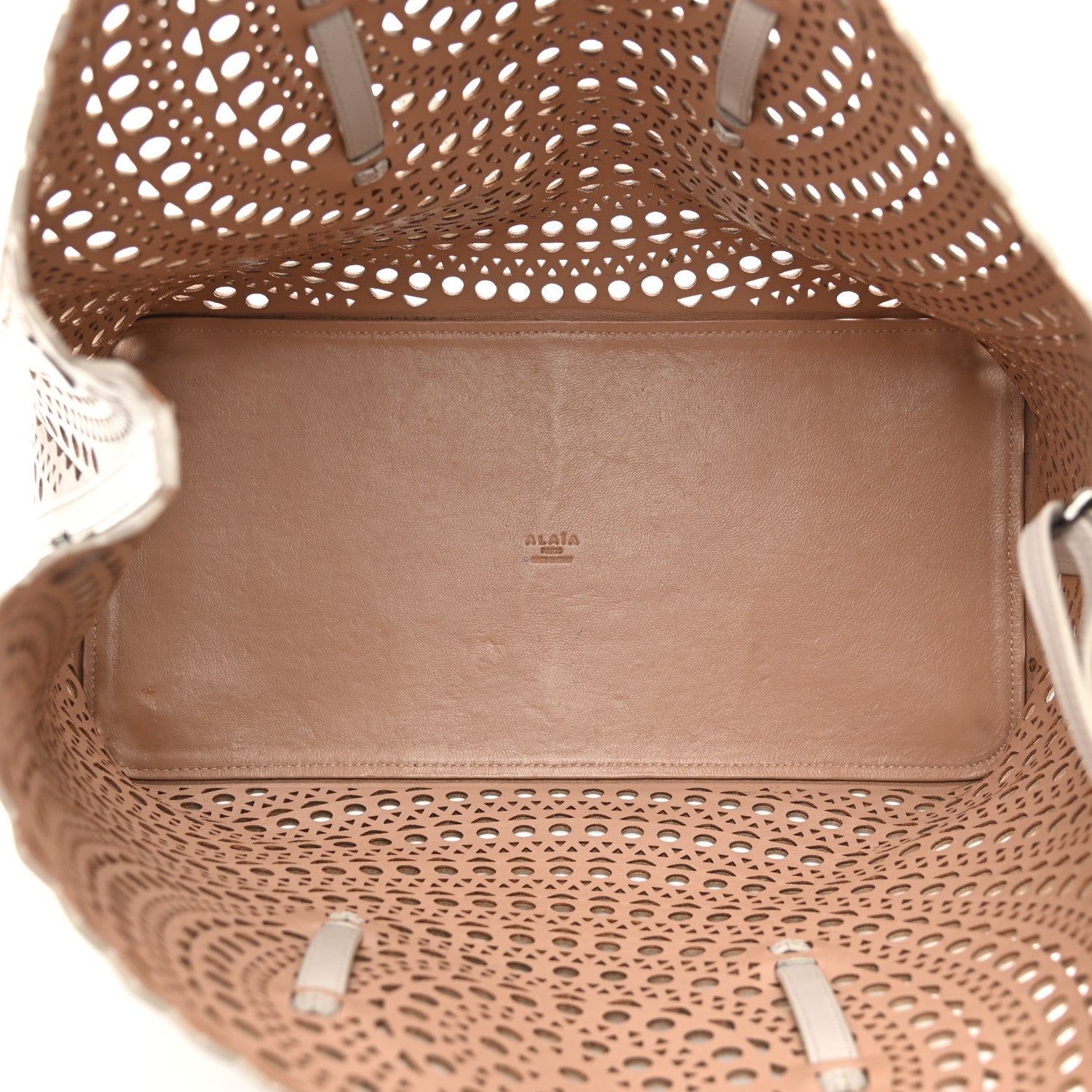 Alaia Lux Calfskin Vienne Mina 32 Bag Perle 6 of 11