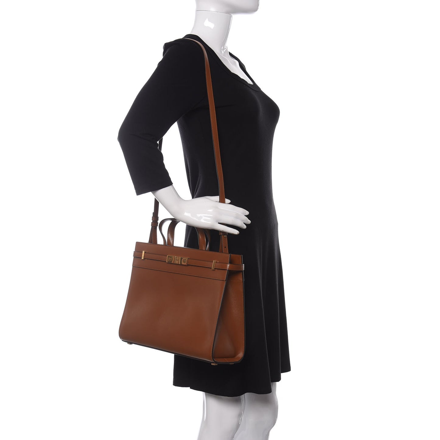 Calfskin Small Manhattan Shopper Tote Brick