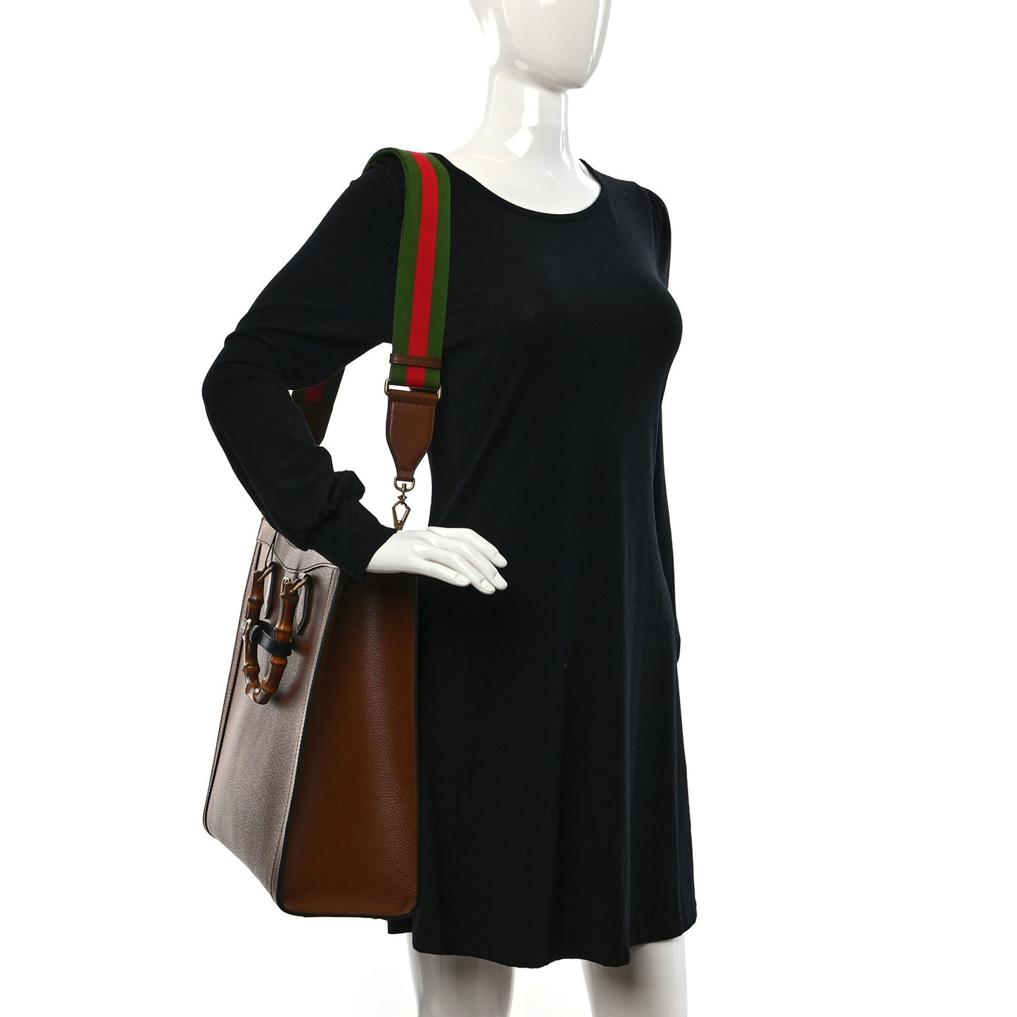 Wonka Grain Calfskin Large Diana Tote Bag Cuir Black