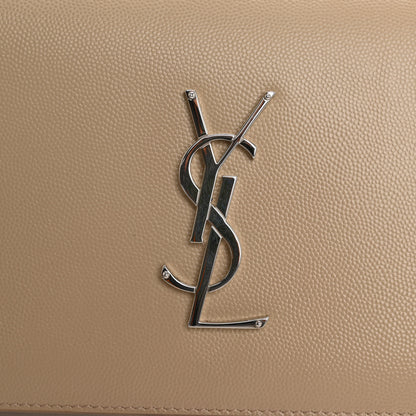 Saint Laurent Grain De Poudre Classic Kate Monogram Clutch Nude Powder 14 of 15