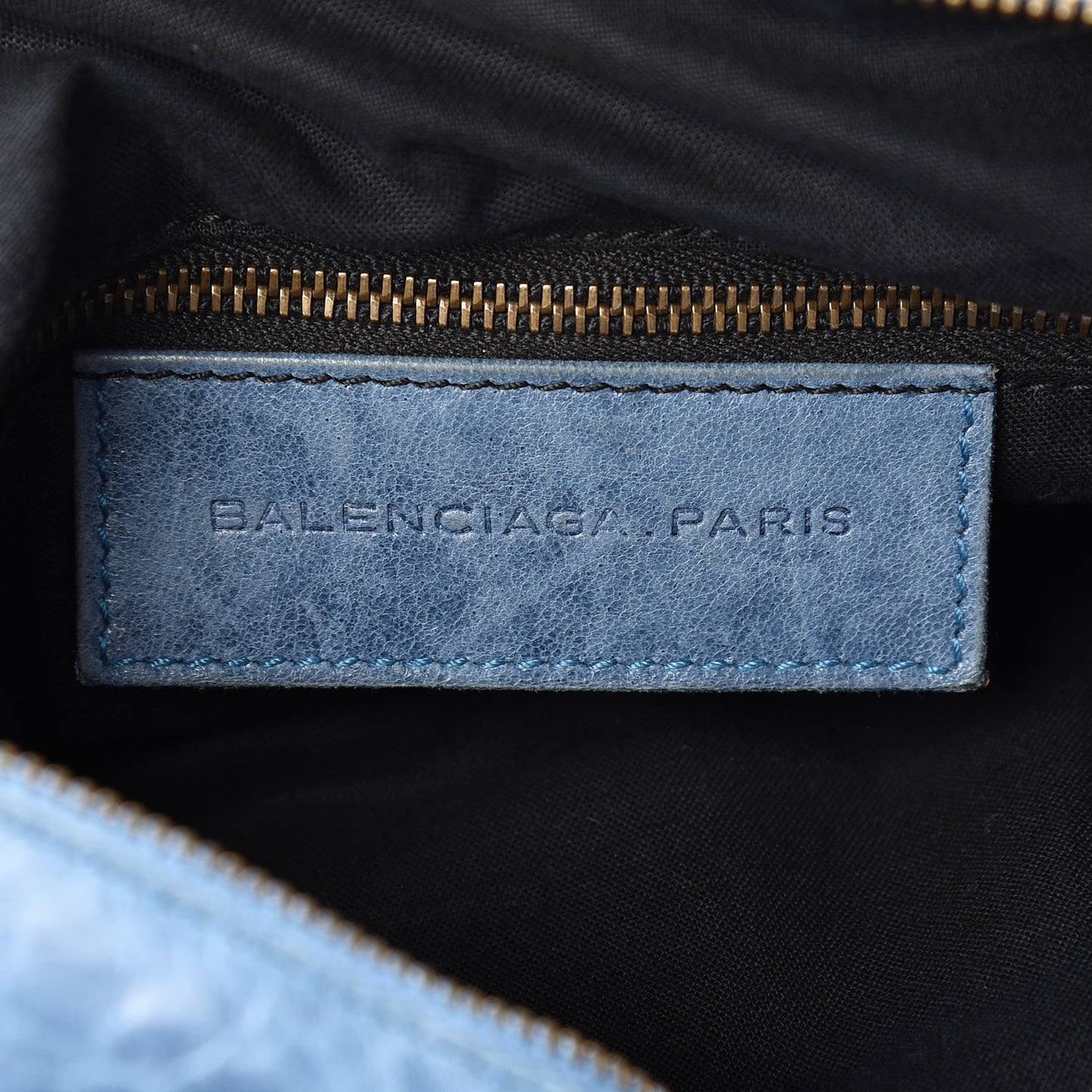 Chevre Classic Hardware Purse Bleu