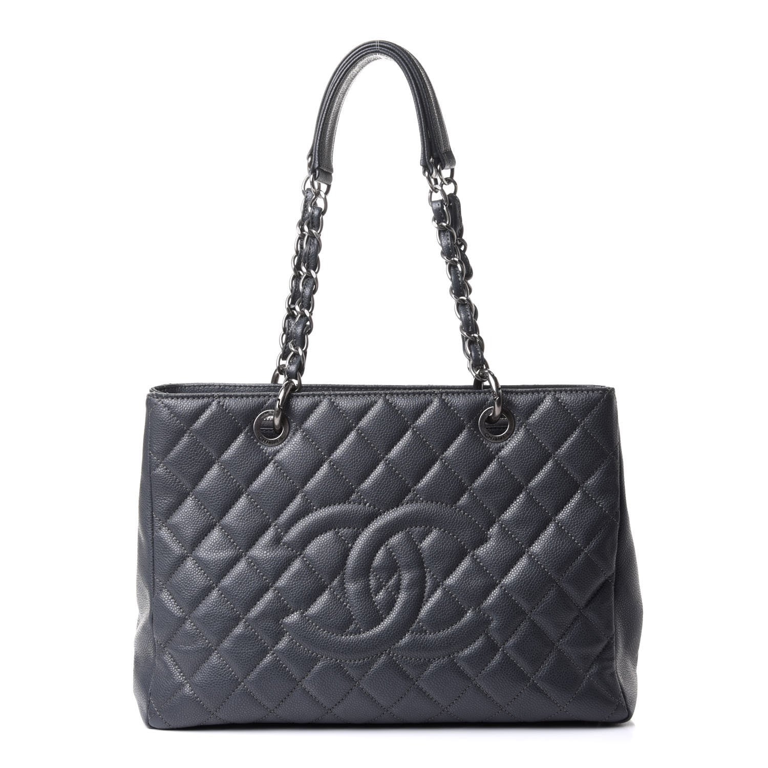 Chanel Caviar Quilted Grand Shopping Tote GST Grey 1 of 12
