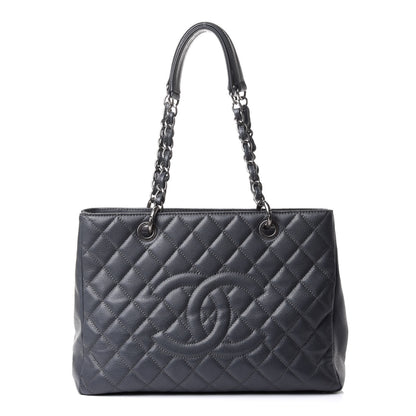 Chanel Caviar Quilted Grand Shopping Tote GST Grey 1 of 12