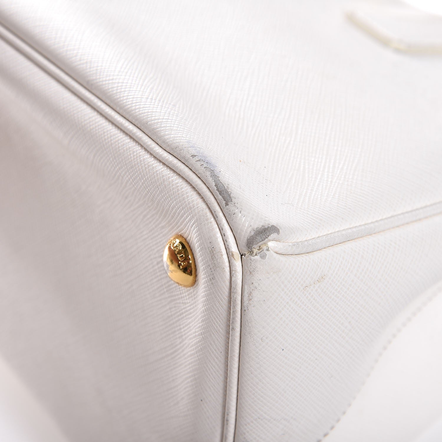 Prada Saffiano Lux Medium Tote Talco 21 of 29