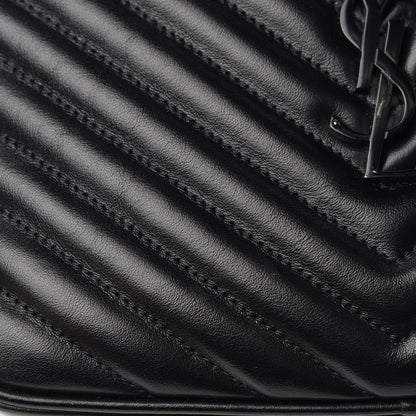 Saint Laurent Calfskin Matelasse Monogram Lou Camera Bag Black 12 of 14