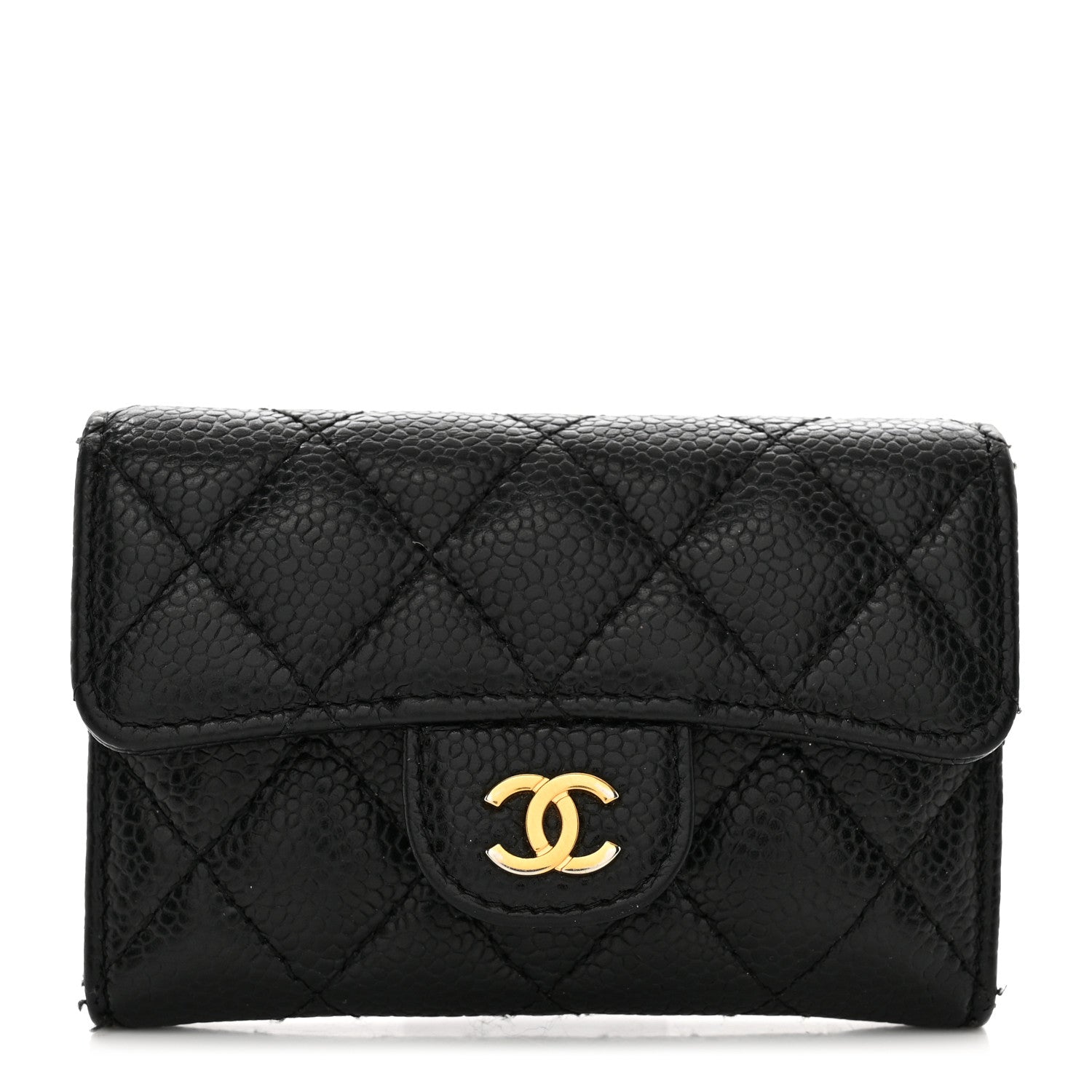 Chanel Caviar Quilted Flap Card Holder Black 1 of 9