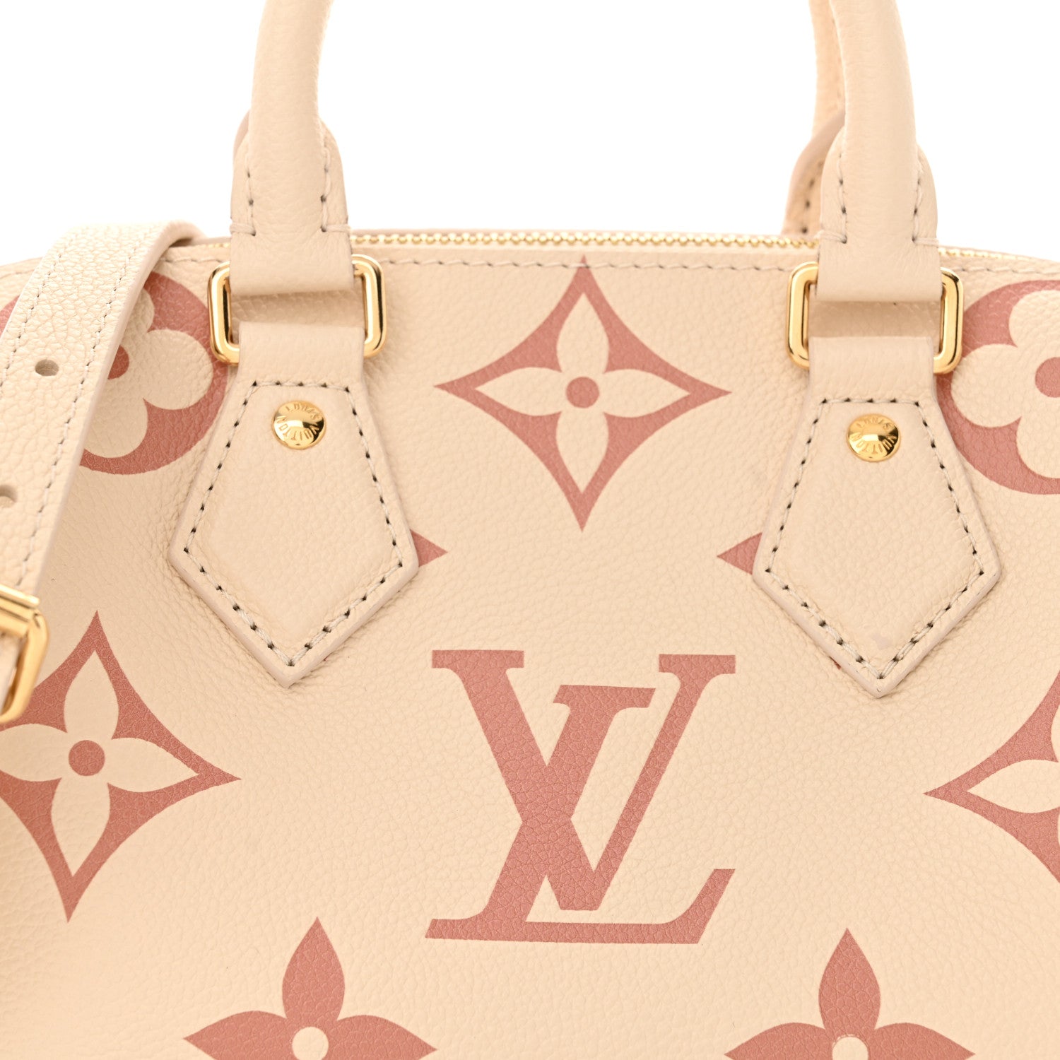 Louis Vuitton Empreinte Monogram Giant Speedy Bandouliere 20 Creme Rose Trianon 7 of 9