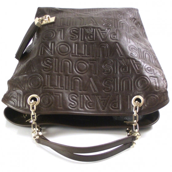 Monogram Embossed Whisper GM Chocolate