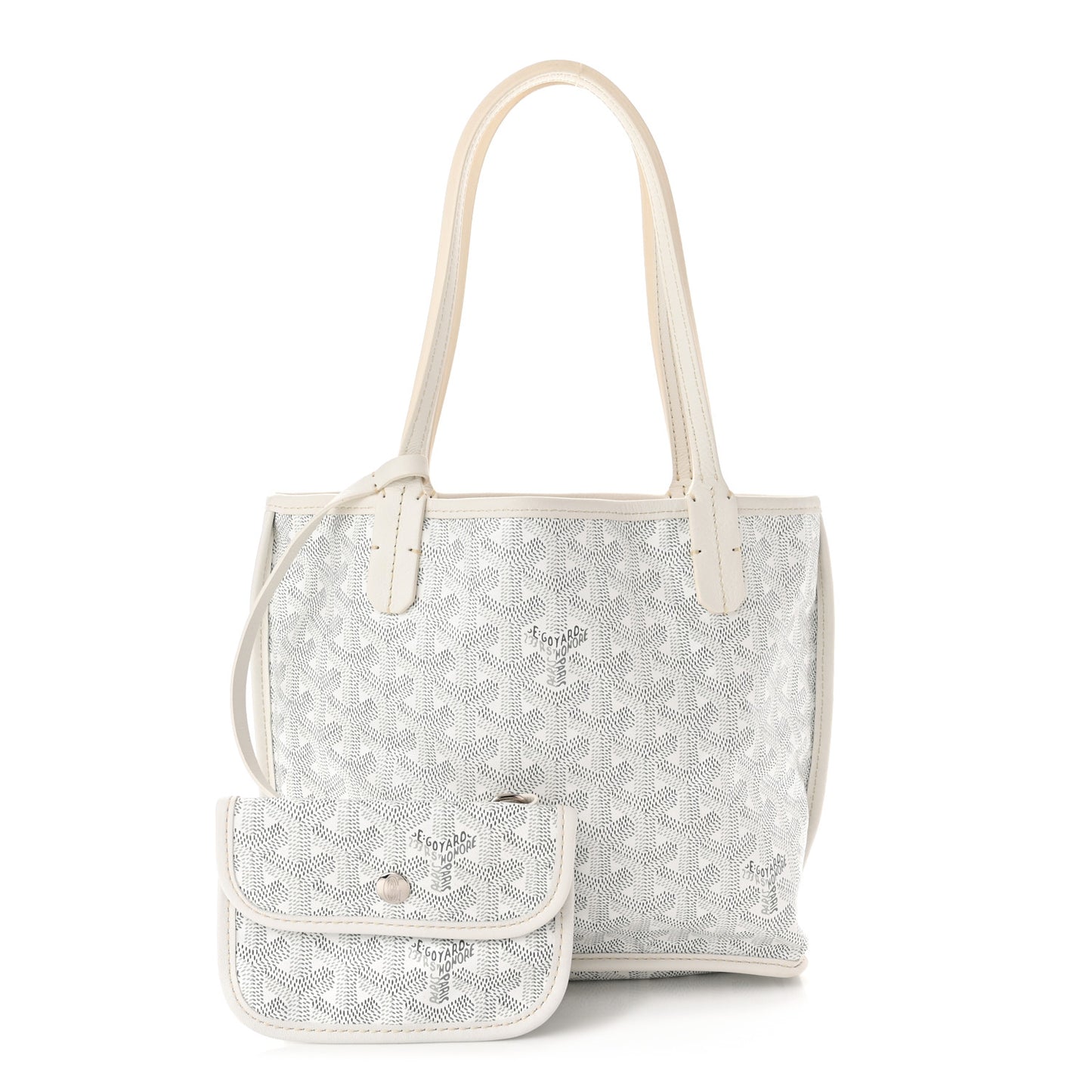 Goyardine Reversible Mini Anjou White
