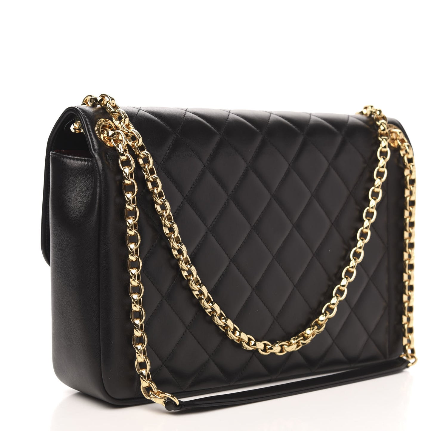 Lambskin Quilted Large Chic With Me Flap Black