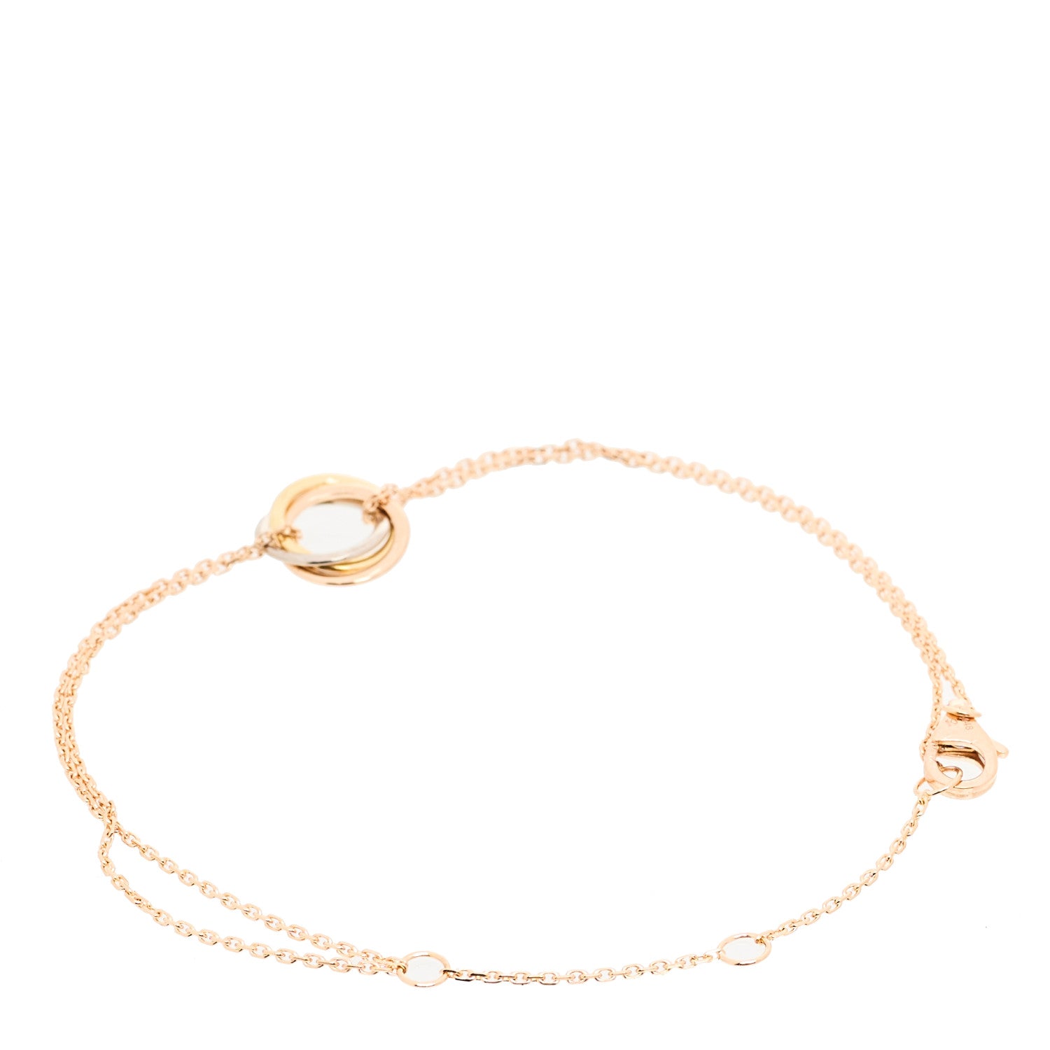 Cartier 18K Pink Yellow White Gold Trinity Bracelet 2 of 3