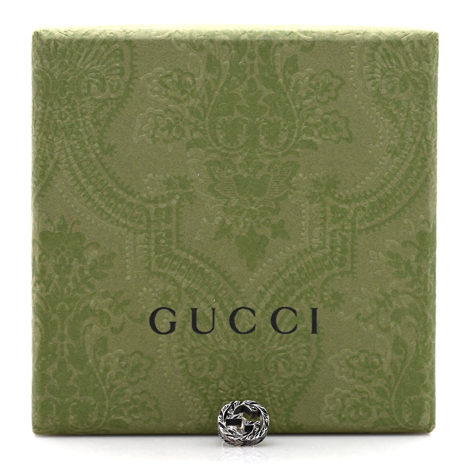 Gucci Sterling Silver Textured Interlocking G Single Stud Earring 6 of 6