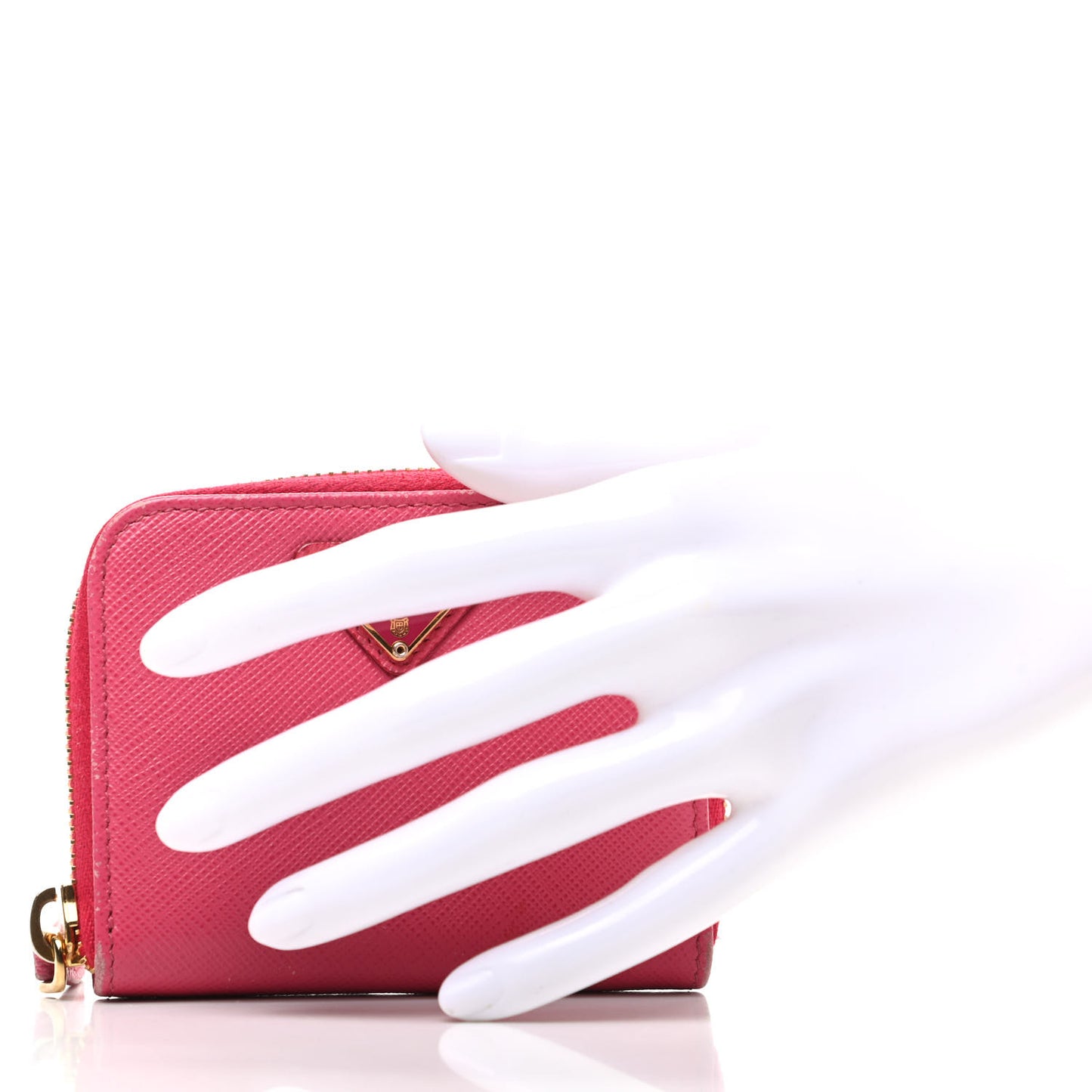 Saffiano Metal Zip Coin Purse Peonia