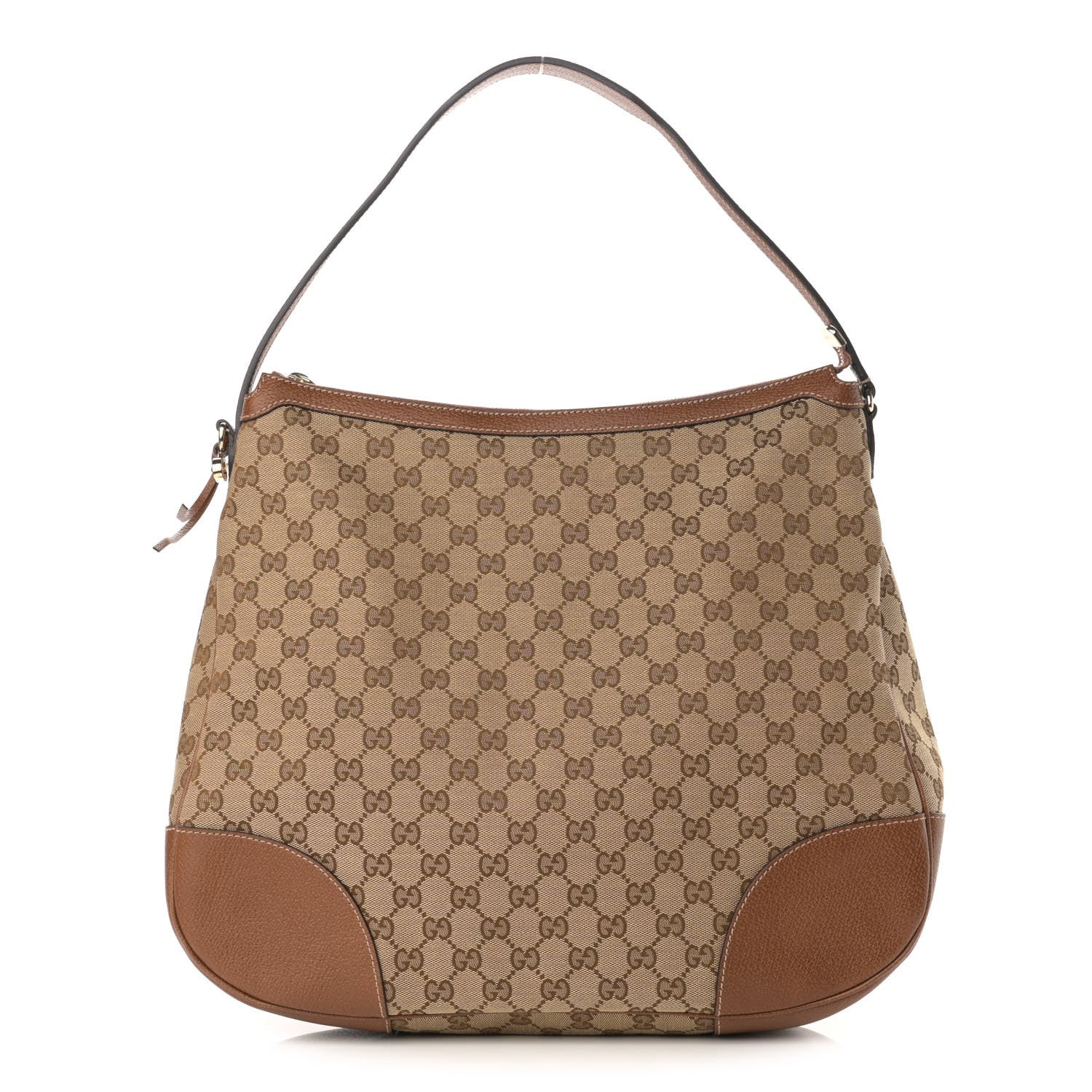 Gucci Monogram Textured Calfskin Large Bree Hobo Beige Ebony Nocciola 1 of 10