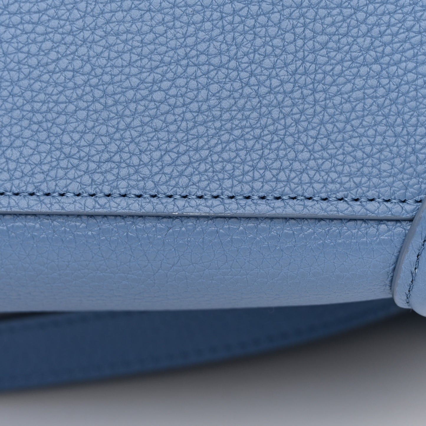 Drummed Calfskin Nano Luggage Azure