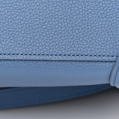 Celine Drummed Calfskin Nano Luggage Azure 12 of 16
