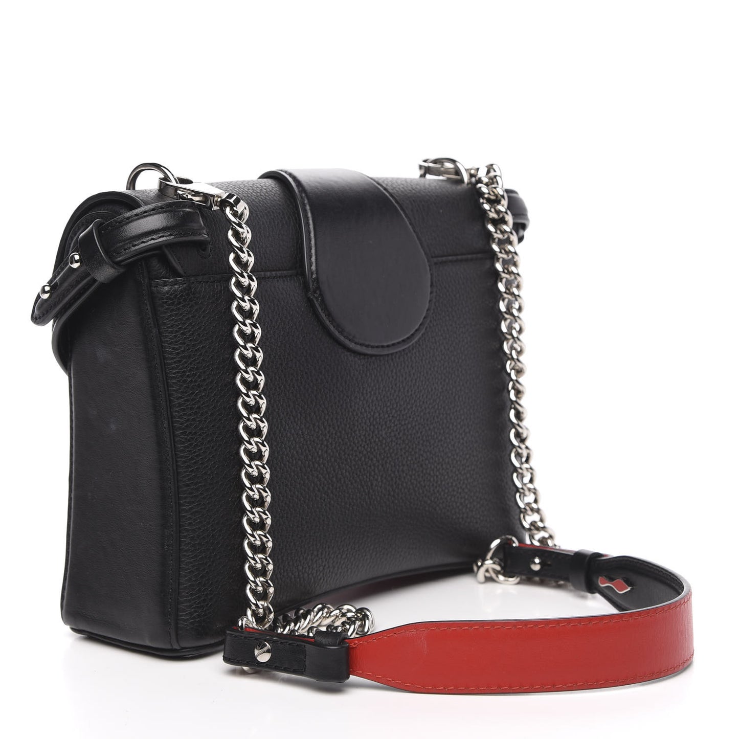 Pebbled Calfskin Small Rubylou Shoulder Bag Black