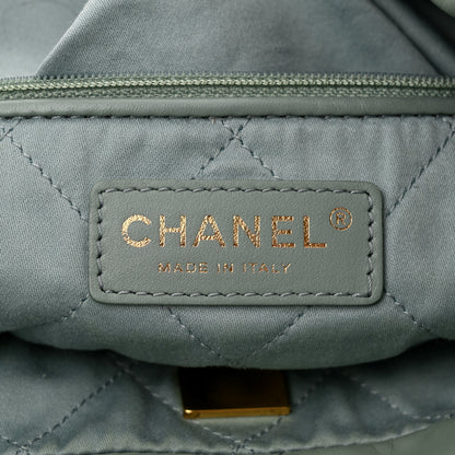 Chanel Shiny Calfskin Quilted Chanel 22 Light Blue 7 of 11