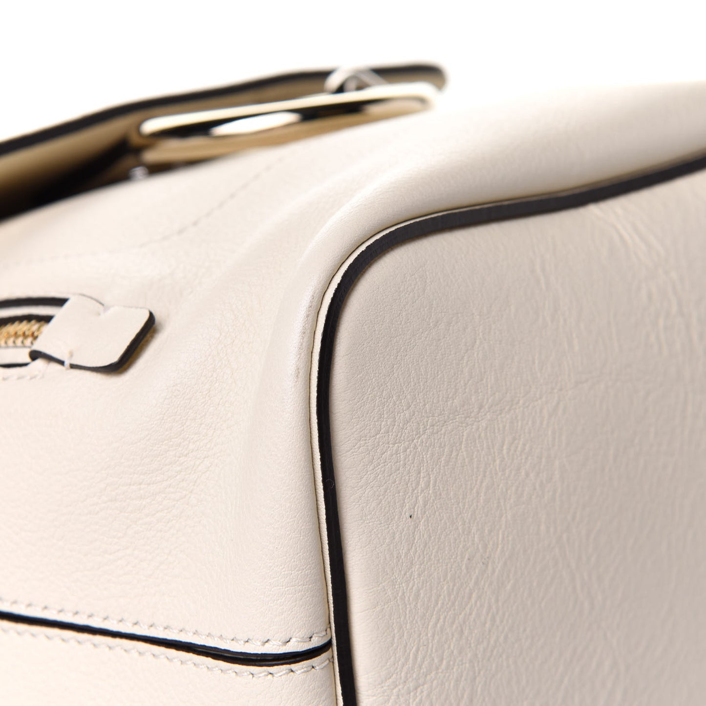 Suede Calfskin Small Faye Backpack Off White