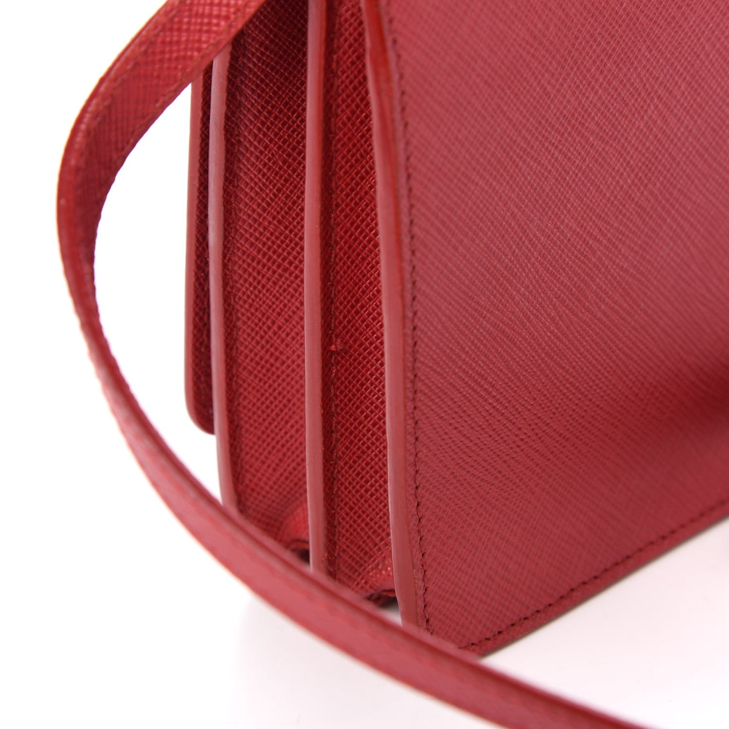 Saffiano Fiocco Bow Flap Wallet Fuoco