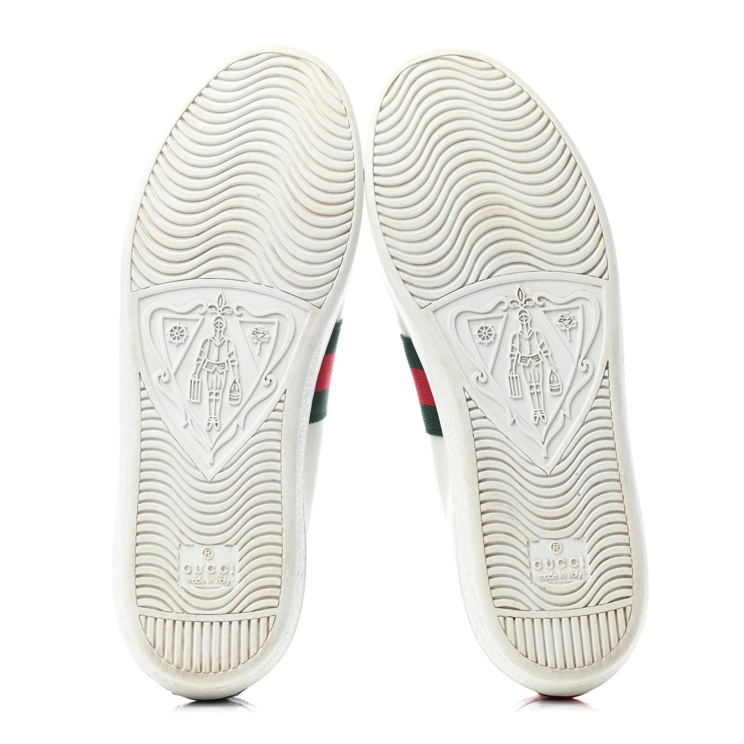 Gucci Calfskin Ayers Web Heart Embroidered Womens Ace Sneakers 39 White 4 of 6