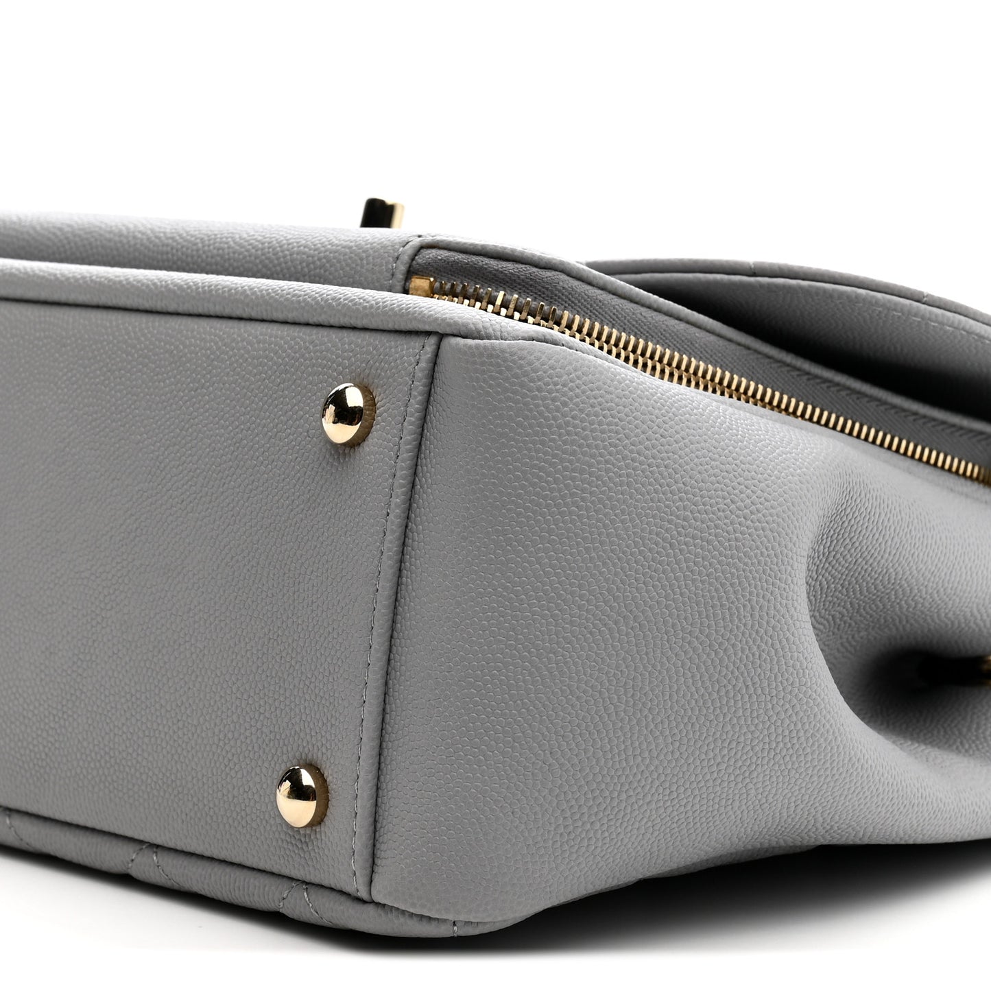 Caviar Quilted Large Business Affinity Flap Grey