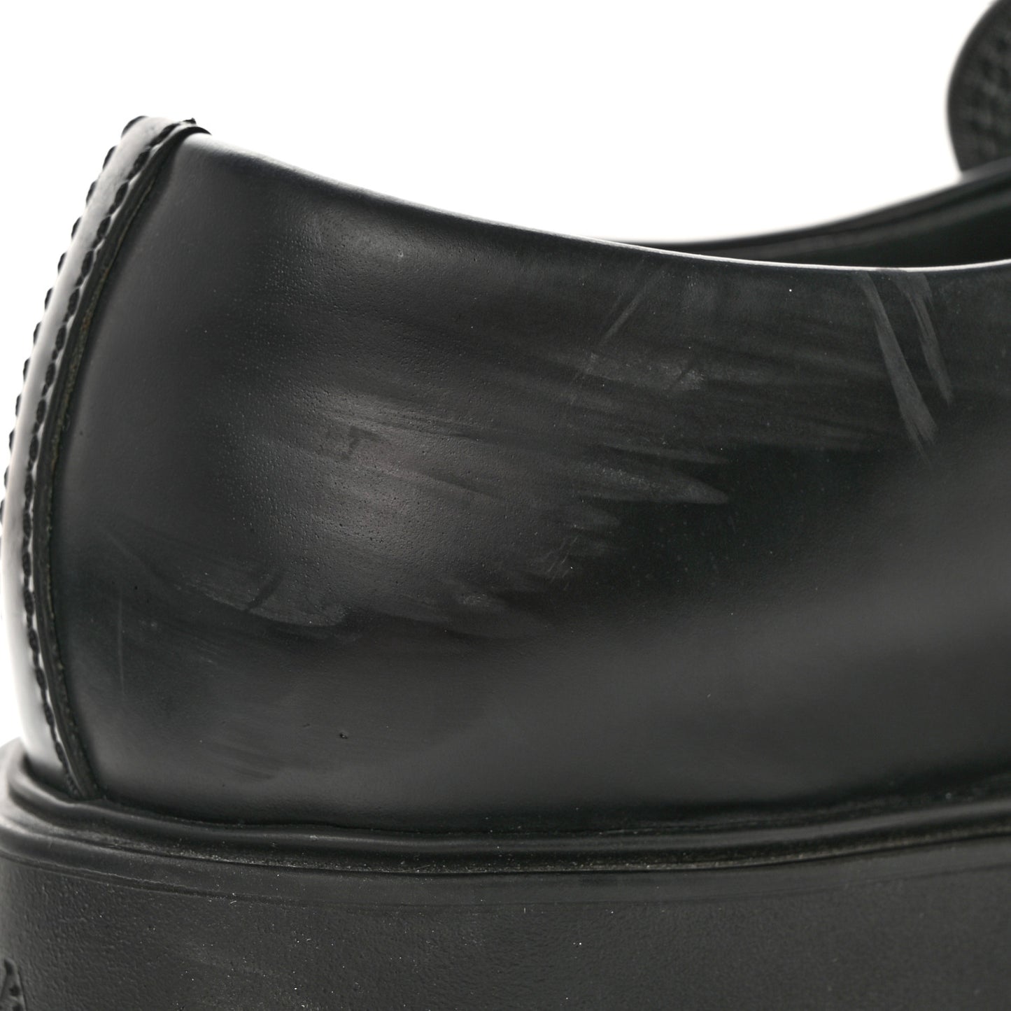 Spazzolato Rois Metal Triangle Logo Mens Monolith 60mm Loafers 6 Black