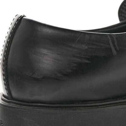 Prada Spazzolato Rois Metal Triangle Logo Mens Monolith 60mm Loafers 6 Black 12 of 15