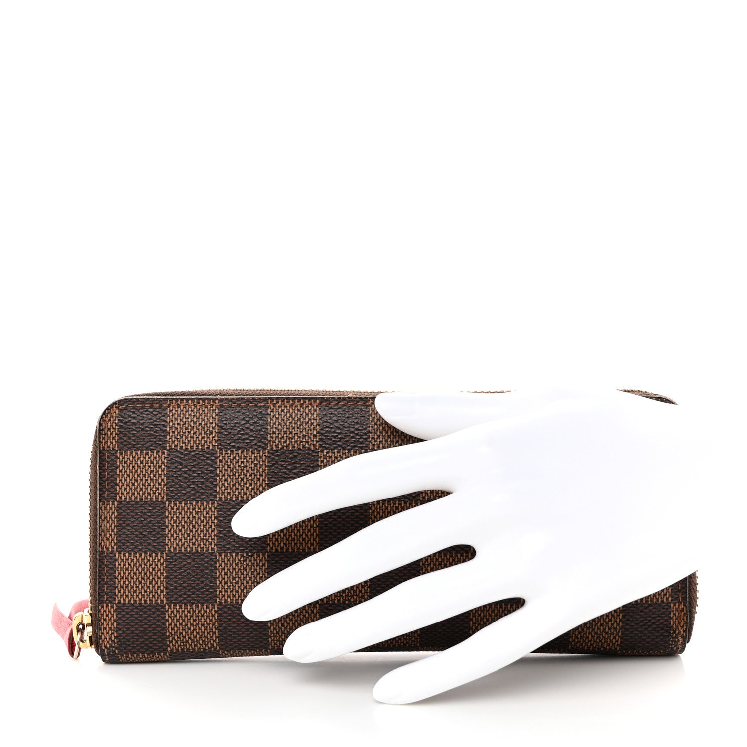 Louis Vuitton Damier Ebene Clemence Wallet Cherry 2 of 12