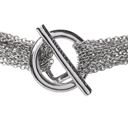 Tiffany Sterling Silver Heart Multi Chain Toggle Necklace 5 of 6