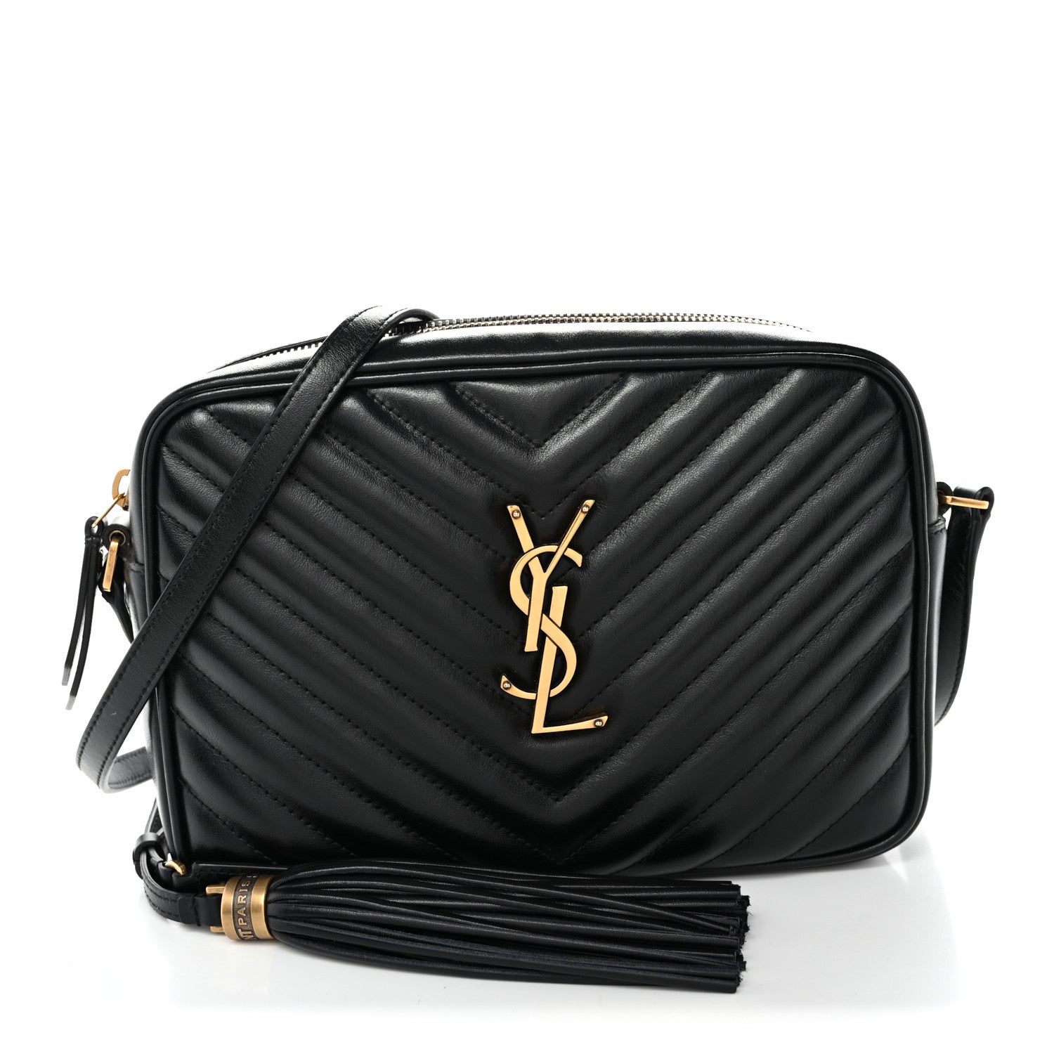 Saint Laurent Calfskin Matelasse Monogram Lou Camera Bag Black 1 of 10